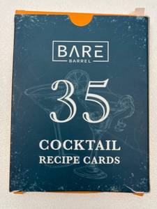lot 153 image: Bare Barrel 35 Cocktail Recipe Cards Set