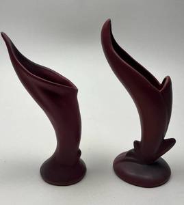 lot 167 image: Van Briggle Colorado Springs Pottery Vase Set