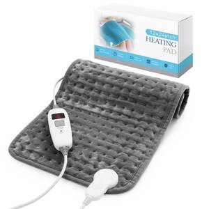 lot 23838 image: MASVIS Heating Pad for Back & Period Cramps, 24x12 Electric Heating Pads for Neck Shoulders Body Pain Relief, Heat Pad with 2H Auto-Off, 6 Heat Settings, Fast Heat, Gift for Women Mom, Gray