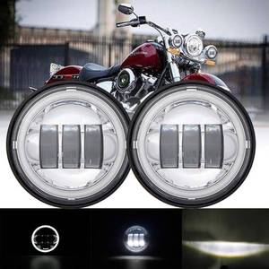 lot 23841 image: SKUNTUGUANG 1 Pair 4.5 Inch Led Fog Light With Angel Eyes Passing Lamps DRL bulb For Motorcycle Fog Lamp (Silver Fog Light with Eye Angel) - Retail $34