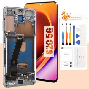 lot 23881 image: OLED Screen for Samsung Galaxy S20 Screen Replacement for Samsung S20 5G LCD Screen SM-G981 Touch Display Digitizer Assembly Repair Parts with Frame(Black with Figerprint Function,Not Fit 4G) - Retail $109