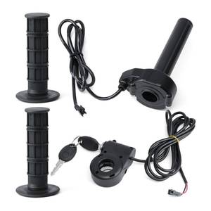 lot 23882 image: Erchon Full Twist Throttle Compatible with Ridstar Q20 Electric Dirt Bike, E-Bike Throttle Grip Cable Kit wRolling Bearing Ignition Switch Replacement Part - Retail $36