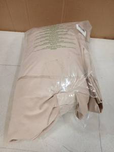 lot 25151 image: StrangH Beige Velvet Curtains 2 Panels 52x96in