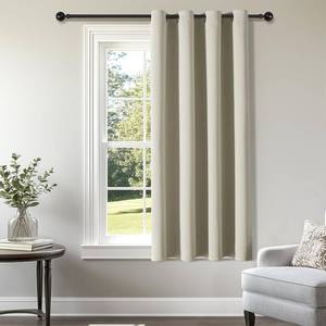 lot 25154 image: ChrisDowa Grommet Blackout Curtains for Bedroom - Thermal Insulated Room Darkening Curtains for Living Room (1 Panel Set, Beige,52W x 63L) - Retail $23