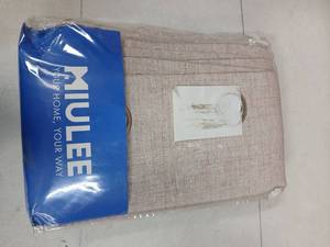 lot 25165 image: Miulee Beige Cutain 2 Panel Set 52x90in