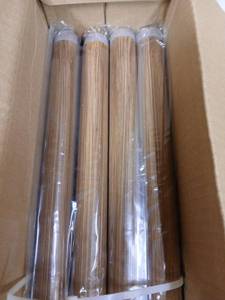 lot 25174 image: Curtain Rods 36-88in Brown Wood Grain 2pk