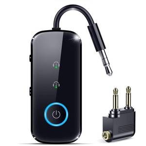 lot 26612 image: Premium Pro Bluetooth 5.4 Transmitter Receiver Airplane Travel Essentials,aptX LL, 2-in-1 Wireless Adapter for TVFlightGym, Works with 2 AirPodsHeadphones, Bluetooth Receiver for CarHome Stereo - Retail $30