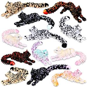lot 26618 image: Honoson 12 Pcs 3D Printed Animal Fidget 3D Mini Animal Flexible Cute Articulated Small Stress Pet Relief Fidget for Adult Party Favors Home Display(8-10cm,Snow Leopard) (2 Tails Broke) - Retail $22