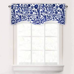 lot 26650 image: DriftAway Julia Lined Valance Double Layer Thermal Insulated Room Darkening Blackout Valances 3 Inch Rod Pocket Scalloped Edge Window Valance for Bathroom Living Room 52 Inch by 16 Inch Navy - Retail $24