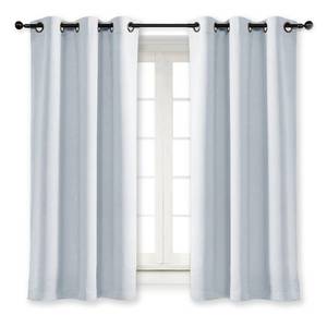 lot 26653 image: NICETOWN Room Darkening Window Treatment Curtain Energy Smart Thermal Insulated Block Out Sunlight Shade & Blind for Bedroom with Grommet Ring Top (Cloud Grey, 1 Panel, 42 by 63) - Retail $14