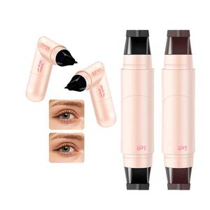 lot 26681 image: DENESTUP 2Pcs Eyeliner Stamp Wing Cat Eye Liner Stamp, Magnetic Eyeliner Stamp Pen Long Lasting Waterproof Winged Beginner Liquid Eyeliner Makeup (Black) - Retail $4