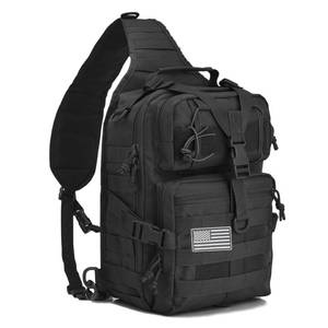 lot 26695 image: hopopower Tactical Sling Bag Pack Military Assault Rucksack Shoulder Bag Backpack Chest Pack Handbag Waterproof for Travel Hiking Camping Trekking Exploring Fishing Hunting - Retail $26