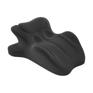 lot 60509 image: Couples Pillow, Multi-Functional Memory Foam Ergonomic Wedge Pillow for Reading & Back Support, 27° Angle Contoured Cushion for Sitting or Lounging, Ideal for Waist, Neck(Black) - Retail $50