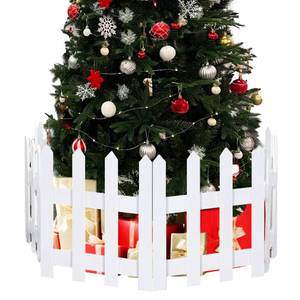 lot 23886 image: 16 Extra Tall Christmas Tree Fence,10PCS Heavy Duty Wooden Baby Gate Around Christmas Tree Gate,Thickened White Picket Fence Barrier for Dogs,Cats&Kids,Tree Fence Border Decoration