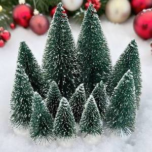 lot 23909 image: Mini Christmas Trees 12 Pcs Artificial Christmas Tree Christmas Decorations for Christmas Decor Home Table Craft Christmas Party