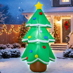 lot 23966 image: DROFELY 4 Ft Tall Christmas Inflatables A White-Background Road Sign Decorations Inflatables Blow up Merry Christmas with LED Lights Indoor Outdoor Yard Party Holiday Graden Decor