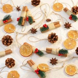 lot 23970 image: Liliful 30 Pcs Christmas Tree Decorations Dried Natural Orange Slices Natural Pine Cones Rustic Ornaments Bulk Aniseed Cinnamon Sticks for Christmas Tree DIY Crafts Home Decorations (Cute Style)