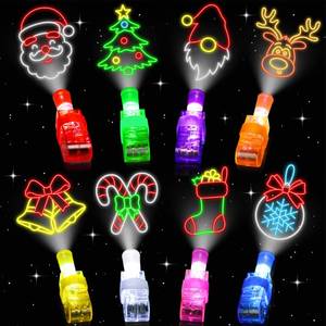 lot 23981 image: COKOKA Christmas Party Favors, 32 Finger Lights Goodie Bag Stuffers for Kids, Bulk light Up Small Christmas Toys Stocking Stuffers Fillers, Classroom Favors Gifts Prizes for Student Treats Supplies - Retail $25