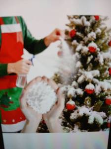 lot 25210 image: Instant Snow Flocking Powder with Spray Bottle 2.2 Pounds