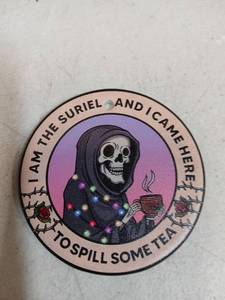 lot 26709 image: Grim Reaper Tea Spill Humor Ornament  - Retail $8