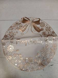 lot 26723 image: FunWheat Metallic Gold Christmas Place Mats 6pcs