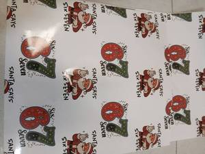 lot 26725 image: Santa Says 67 Wrapping Sheets 2pcs