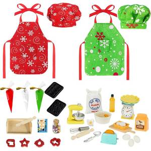 lot 26730 image: Bbiamsleep 5 Pcs Christmas Elf Accessories - Mini Elf Clothes Outfits Include Sleeping Bag Bathrobe Apron Hammock