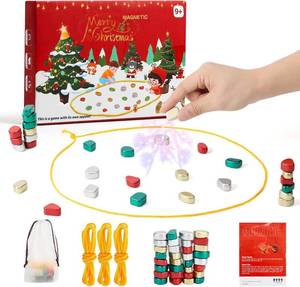 lot 31209 image: Magnetic Chess Game - 32 Stones with 3 Strings, Portable Educational Brain-Teasing Game, for Kids and Adults, Family Fun Party Game,Christmas 4 Color