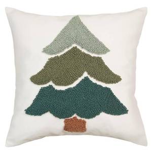 lot 31221 image: GEEORY Christmas Pillow Covers 20x20 Inch, Embroidered Xmas Tree Throw Pillows Farmhouse Winter Holiday Decor Cushion Case for Sofa & Bed Home Decorations (Green) GX003-1-20 - Retail $20