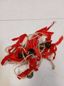 lot 31223 image: Christmas Bow Bell Garland 6ft