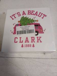 lot 31362 image: Its A Beaut Clark 1989 Christmas Vacation Wooden Decorative Wall Art 5x5x1 - Retail $15