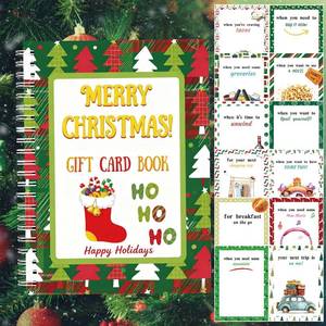 lot 31375 image: Semyifu Christmas Gift Card Book - Surprises on Every Page, DIY Spiral-Bound Merry Christmas College Survival Kit, Greeting Card Book for Students & Graduation Gifts (S6)