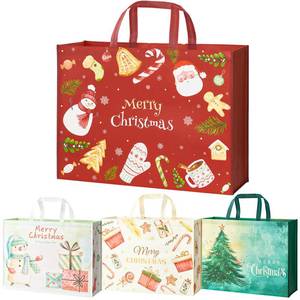 lot 31380 image: STYPOP 4 Pack 24 Jumbo Extra Large Christmas Gift Bags Bulk, Non-Woven Reusable Christmas Bags with Handles for Party FavorsGifts Wrapping, 24  18.5  7.8