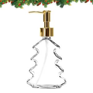 lot 31399 image: Christmas Soap Dispenser, Christmas Tree Soap Dispenser for Bathroom, 304 Gold Stainless Steel Pump, Festive Christmas Bathroom Decor for Hand Soap, Dish Soap, Kitchen, Bathroom (Transparent)