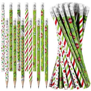 lot 31409 image: Sabary 60 Pcs Christmas Pencils Bulk Wood Xmas Pencil with Eraser Merry Christmas Stationery for Kids Children Xmas Party Favors Holiday Goodie Bag Stuffers - Retail $10