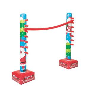 lot 31412 image: Fun Express Inflatable Christmas Limbo Game for Kids & Adults - 5 Feet Tall Holiday Party Games Set with 6ft Limbo Stick  Perfect for Family Christmas Activities & Birthday Parties - Retail $27