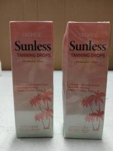 lot 27766 image: Grohese Sunless Tanning Drops Watermelon Flavor 60ml - Pack of 2 - Retail $25
