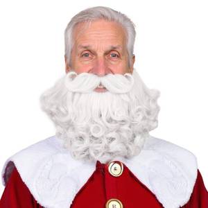 lot 27816 image: Honcloud Mens 8 Inches Curly White Realistic & Fluffy Fake Beard For Wizard Costume Party and Halloween(White) - Retail $15