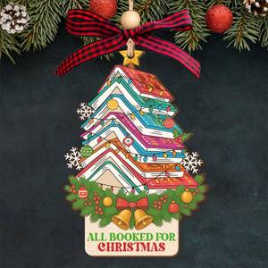 lot 27835 image: NewEleven Book Lovers Gifts - Cute Present, Book Lover Women, Men, Reader - Book Ornaments for Christmas Tree from Friend, Family - Christmas Orrnament - Retail $6
