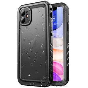lot 42664 image: SPORTLINK Waterproof Case for iPhone 11, Full Body Heavy Duty Protection Full Sealed Cover Shockproof Dustproof Built-in Clear Screen Protector Rugged Case for iPhone 11 6.1 Inch Black - Retail $24