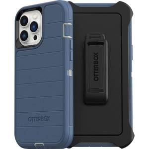 lot 42665 image: OtterBox Defender Series Screenless Edition Case for iPhone 13 Pro Max & iPhone 12 Pro Max (Only) - Holster Clip Included - Microbial Defense Protection - Non-Retail Packaging - Fort Blue - Retail $24