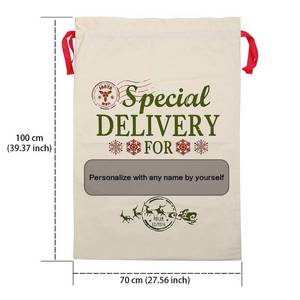 lot 42678 image: Skyocean Christmas Bag Santa Sacks For Gift Burlap Extra Large 19.7 X 26.8with Drawstring For Xmas Presents Stocking Stuffers Decorations & Holiday Party Favors For Kids Girl Boy (Large)