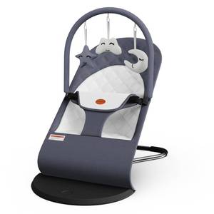 lot 1640 image: Portable Baby Bouncer Seat for Infants, 0-18 Months, 3 Modes of Use with Rocker and Stationary Options, Ergonomic Infant Chair with Hanging Toys � Grey