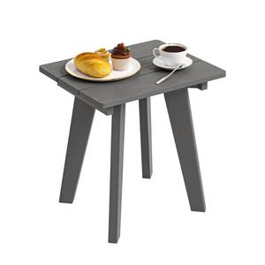 lot 1644 image: Homenjoy Outdoor Side Table, HDPE Weather Resistant Small Patio Table for Porch and Balcony, 200 LBS Capacity Heavy Duty Small Outdoor Table for Backyard and Pool, Easy Maintenance, Dark Gray