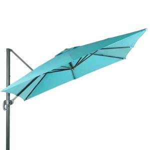 lot 1646 image: BPS 10ftx10ft Cantilever Umbrella Replacement Canopy for 8 Ribs Square Offset Umbrella, Outdoor Canopy Replacement for Patio Parasol, Aqua Blue Canopy Only