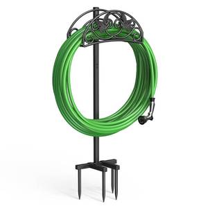 lot 1647 image: Keten Garden Hose Holder, Detachable Metal Water Hose Holder Stand, Heavy Duty Freestanding Garden Hose Reel Rack and Hose Storage Organizer for Outside Yard