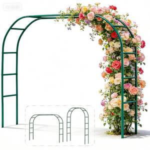 lot 1692 image: Metal Pergola Arbor, 4.6 Feet Wide x7.9 Feet High,Assemble Freely Lightweight Wide Garden Arch for Various Climbing Plant Wedding Garden Arch Bridal Party Decoration Wide Arbor,Green