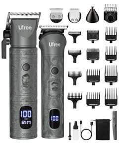 lot 2101 image: Ufree Beard Trimmer for Men with Hair Clipper, Professional Hair Clippers for Men and Hair Trimmers, Cordless Electric Razor Mens Grooming Kit for Nose, Face, Ear, Body, Gifts for Men Husband Father