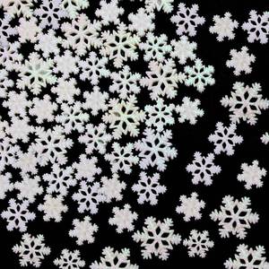 lot 2110 image: FOIMAS Tiny Resin Snowflake Decor,48pcs White Glitter Snowflake for Christmas Embellishment DIY Craft Project Winter Wonderland Supply