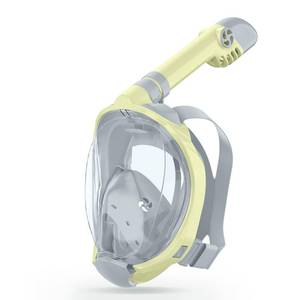 lot 2131 image: Greatever Snorkeling Gear for Kids, Ideal Gifts of Kids Snorkel Mask, Macaron Candy Dual Color Full Face Snorkel Mask with Camera Mount, Safe Breathing for Enchanting Travel